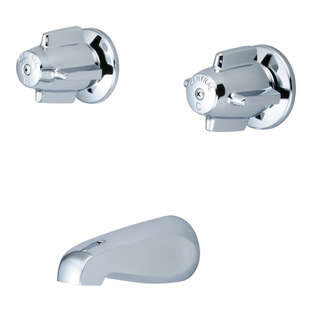 Central Brass Two Handle Tub Set, Polished Chrome, Wall 0808-Z